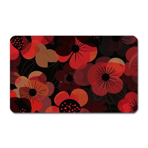 Flower Floral Flora Nature Pattern Background Backdrop Magnet (Rectangular) from ArtsNow.com Front