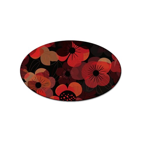 Flower Floral Flora Nature Pattern Background Backdrop Sticker Oval (100 pack) from ArtsNow.com Front