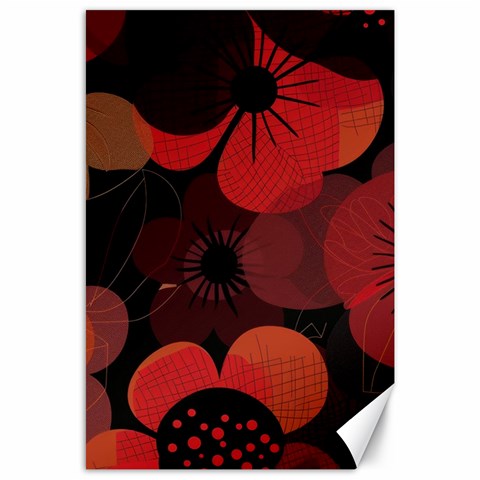 Flower Floral Flora Nature Pattern Background Backdrop Canvas 24  x 36  from ArtsNow.com 23.35 x34.74  Canvas - 1