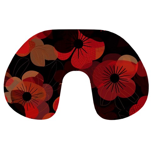 Flower Floral Flora Nature Pattern Background Backdrop Travel Neck Pillow from ArtsNow.com Back