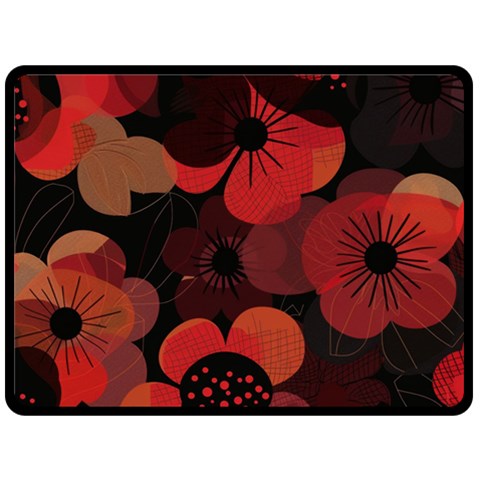 Flower Floral Flora Nature Pattern Background Backdrop Two Sides Fleece Blanket (Large) from ArtsNow.com 80 x60  Blanket Back