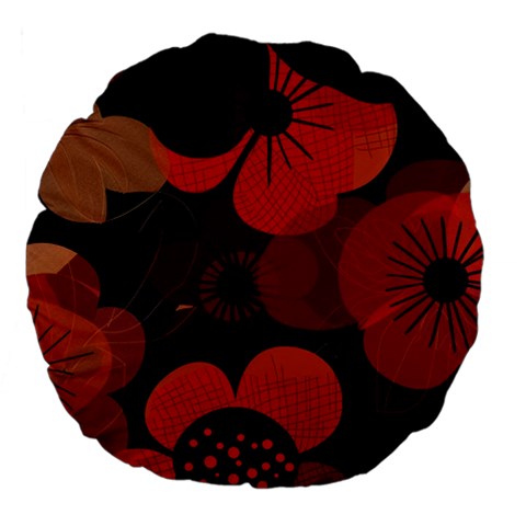 Flower Floral Flora Nature Pattern Background Backdrop Large 18  Premium Flano Round Cushions from ArtsNow.com Back