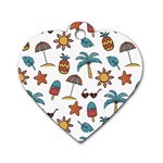 Summer Pineapple Fruit Tropical Dog Tag Heart (One Side)