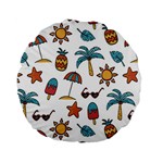 Summer Pineapple Fruit Tropical Standard 15  Premium Round Cushions