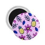 Flowers Petals Pineapples Fruit 2.25  Magnets