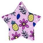 Flowers Petals Pineapples Fruit Ornament (Star)