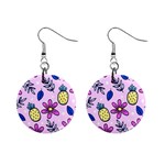 Flowers Petals Pineapples Fruit Mini Button Earrings