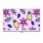 Flowers Petals Pineapples Fruit Business Card Holder