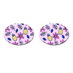 Flowers Petals Pineapples Fruit Cufflinks (Oval)