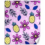 Flowers Petals Pineapples Fruit Canvas 16  x 20 