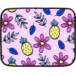 Flowers Petals Pineapples Fruit Fleece Blanket (Mini)