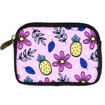 Flowers Petals Pineapples Fruit Digital Camera Leather Case