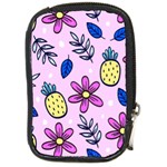 Flowers Petals Pineapples Fruit Compact Camera Leather Case