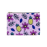 Flowers Petals Pineapples Fruit Cosmetic Bag (Medium)