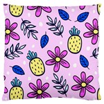 Flowers Petals Pineapples Fruit Large Cushion Case (Two Sides)