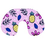 Flowers Petals Pineapples Fruit Travel Neck Pillow