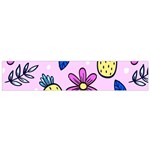 Flowers Petals Pineapples Fruit Small Premium Plush Fleece Scarf