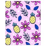 Flowers Petals Pineapples Fruit Drawstring Bag (Small)