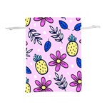 Flowers Petals Pineapples Fruit Lightweight Drawstring Pouch (S)