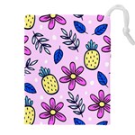 Flowers Petals Pineapples Fruit Drawstring Pouch (4XL)