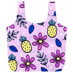 Flowers Petals Pineapples Fruit Full Print Recycle Bag (XXXL)