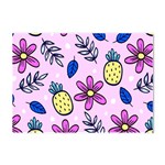 Flowers Petals Pineapples Fruit Crystal Sticker (A4)