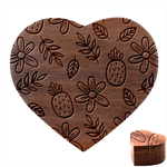 Flowers Petals Pineapples Fruit Heart Wood Jewelry Box