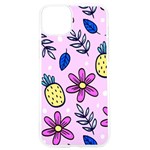 Flowers Petals Pineapples Fruit iPhone 15 Pro TPU UV Print Case