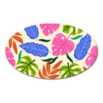 Tropical Sheets Summer Beach Oval Magnet