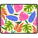 Tropical Sheets Summer Beach Fleece Blanket (Medium)