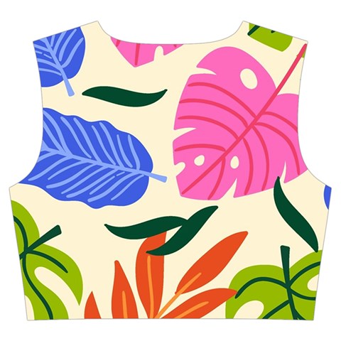 Tropical Sheets Summer Beach Trumpet Sleeve Cropped Top from ArtsNow.com Back