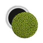 Kiwi Fruit Pattern Green Background 2.25  Magnets