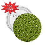 Kiwi Fruit Pattern Green Background 2.25  Buttons (100 pack) 