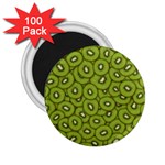 Kiwi Fruit Pattern Green Background 2.25  Magnets (100 pack) 