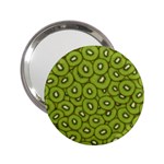 Kiwi Fruit Pattern Green Background 2.25  Handbag Mirrors