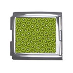 Kiwi Fruit Pattern Green Background Mega Link Italian Charm (18mm)