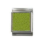 Kiwi Fruit Pattern Green Background Italian Charm (13mm)