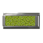 Kiwi Fruit Pattern Green Background Superlink Italian Charm (9mm)