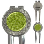 Kiwi Fruit Pattern Green Background 3-in-1 Golf Divots