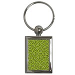 Kiwi Fruit Pattern Green Background Key Chain (Rectangle)