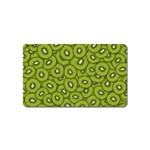 Kiwi Fruit Pattern Green Background Magnet (Name Card)