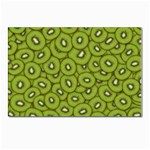 Kiwi Fruit Pattern Green Background Postcard 4 x 6  (Pkg of 10)