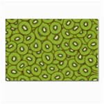 Kiwi Fruit Pattern Green Background Postcards 5  x 7  (Pkg of 10)