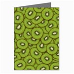 Kiwi Fruit Pattern Green Background Greeting Cards (Pkg of 8)