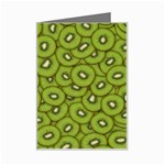 Kiwi Fruit Pattern Green Background Mini Greeting Card