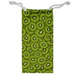 Kiwi Fruit Pattern Green Background Jewelry Bag