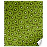 Kiwi Fruit Pattern Green Background Canvas 8  x 10 