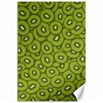 Kiwi Fruit Pattern Green Background Canvas 12  x 18 