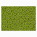 Kiwi Fruit Pattern Green Background Large Glasses Cloth