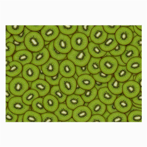 Kiwi Fruit Pattern Green Background Large Glasses Cloth (2 Sides) from ArtsNow.com Back